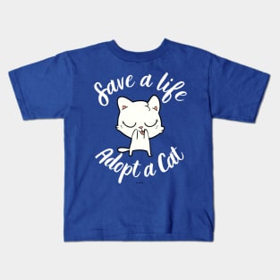 Save A Life Adopt A Cat Kids T-Shirt